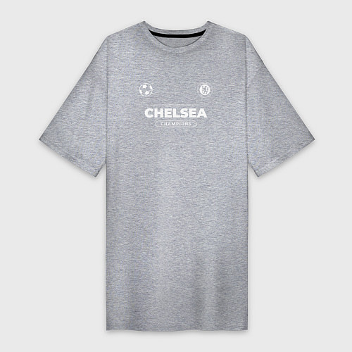 Женская футболка-платье Chelsea Форма Чемпионов / Меланж – фото 1