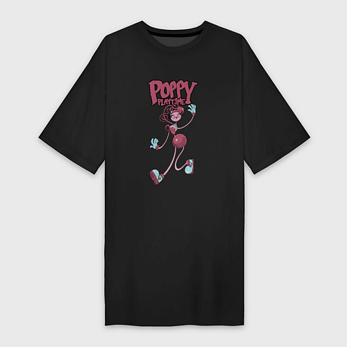 Женская футболка-платье Poppy Playtime Mommy Long Legs / Черный – фото 1