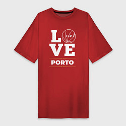 Футболка женская-платье Porto Love Classic, цвет: красный