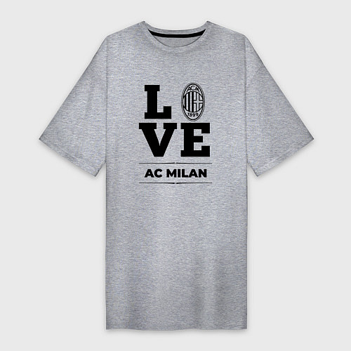 Женская футболка-платье AC Milan Love Классика / Меланж – фото 1