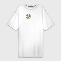 Футболка женская-платье Manchester City Champions сезон 20212022, цвет: белый