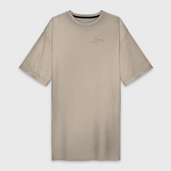 Футболка женская-платье Lil Peep, цвет: миндальный