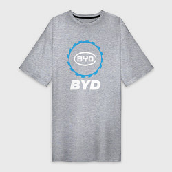 Футболка женская-платье BYD в стиле Top Gear, цвет: меланж