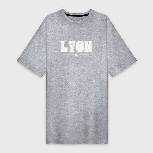 Женская футболка-платье Lyon Football Club Классика / Меланж – фото 1