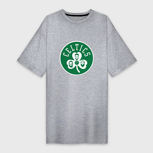 Женская футболка-платье Team Celtics / Меланж – фото 1