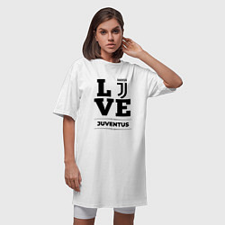 Футболка женская-платье Juventus Love Классика, цвет: белый — фото 2