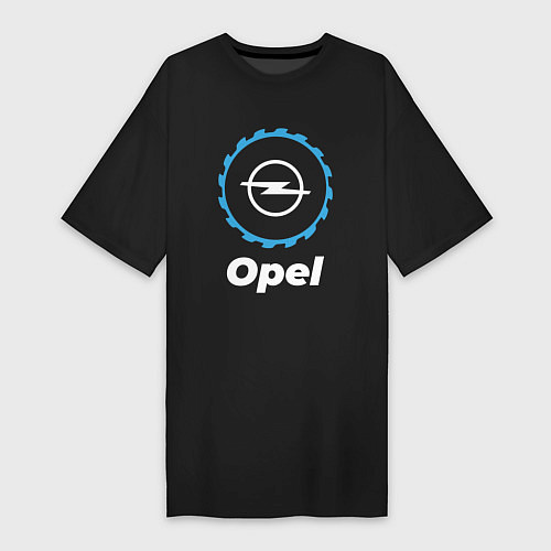 Женская футболка-платье Opel в стиле Top Gear / Черный – фото 1