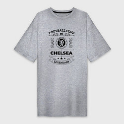 Футболка женская-платье Chelsea: Football Club Number 1 Legendary, цвет: меланж