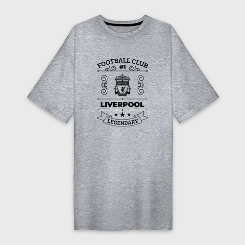 Женская футболка-платье Liverpool: Football Club Number 1 Legendary / Меланж – фото 1