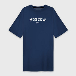 Футболка женская-платье MOSCOW 1147, цвет: тёмно-синий