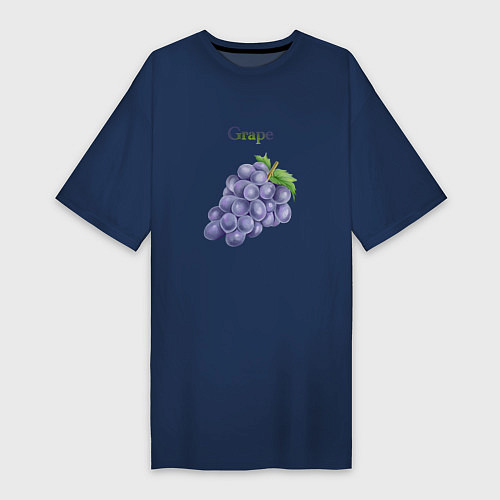 Женская футболка-платье Grape виноград / Тёмно-синий – фото 1