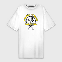 Футболка женская-платье Capoeira Cordao de ouro, цвет: белый