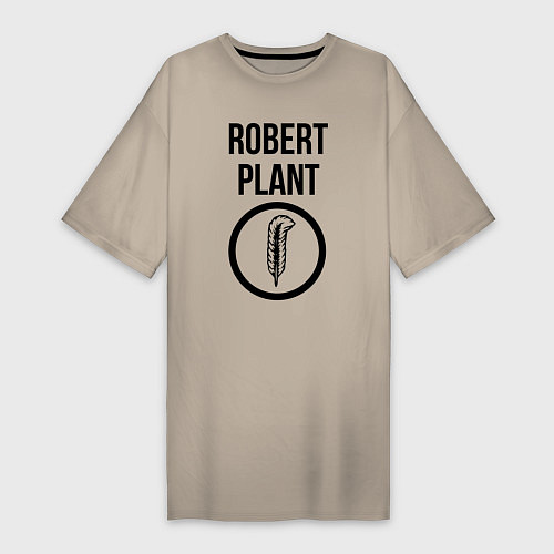Женская футболка-платье Robert Plant - Led Zeppelin - legend / Миндальный – фото 1