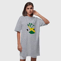 Футболка женская-платье Hand Jamaica, цвет: меланж — фото 2