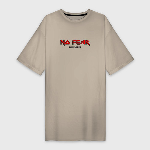 Женская футболка-платье No Fear tribute to Iron Maiden / Миндальный – фото 1