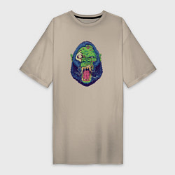Женская футболка-платье Горилла - зомби