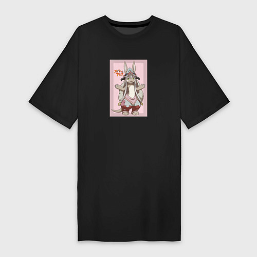 Женская футболка-платье Nanachi art / Черный – фото 1