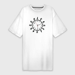 Женская футболка-платье Часовечки