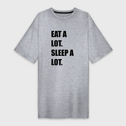 Женская футболка-платье Eat a lot Sleep a lot