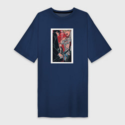 Женская футболка-платье Chainsaw Man Человек-бензопила Аниме