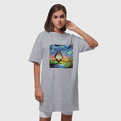 Женская футболка-платье Ван Тоторо / Меланж – фото 3