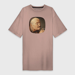 Женская футболка-платье Картина ренессанса - учёный