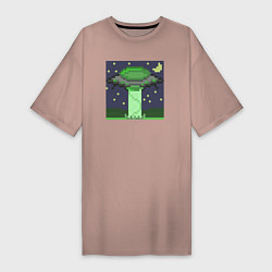 Женская футболка-платье Ufo night