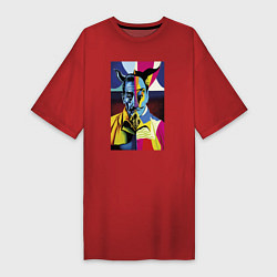 Футболка женская-платье Salvador Dali: Neural network, цвет: красный