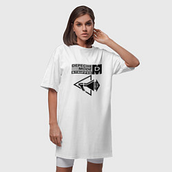 Футболка женская-платье Depeche mode new wave, цвет: белый — фото 2