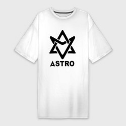 Женская футболка-платье Astro black logo