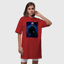 Футболка женская-платье Spaceman I, цвет: красный — фото 2