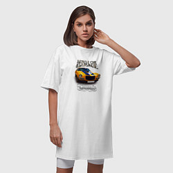 Футболка женская-платье Американский маслкар Chevrolet Camaro, цвет: белый — фото 2