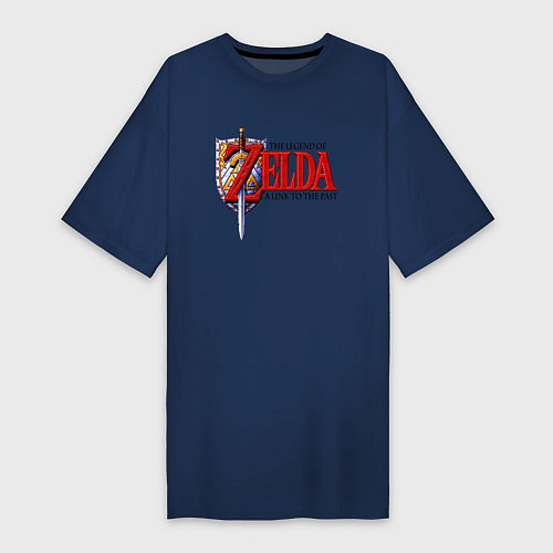 Женская футболка-платье The Legend of Zelda game / Тёмно-синий – фото 1