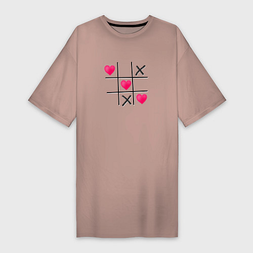 Женская футболка-платье Любовь победила / Пыльно-розовый – фото 1