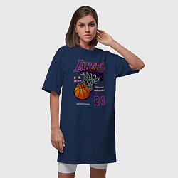 Футболка женская-платье LA Lakers Kobe, цвет: тёмно-синий — фото 2
