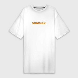 Футболка женская-платье Summer 2023, цвет: белый