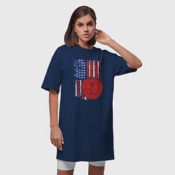 Футболка женская-платье Волейбол США, цвет: тёмно-синий — фото 2