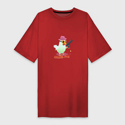 Женская футболка-платье Цыпленок с пушкой