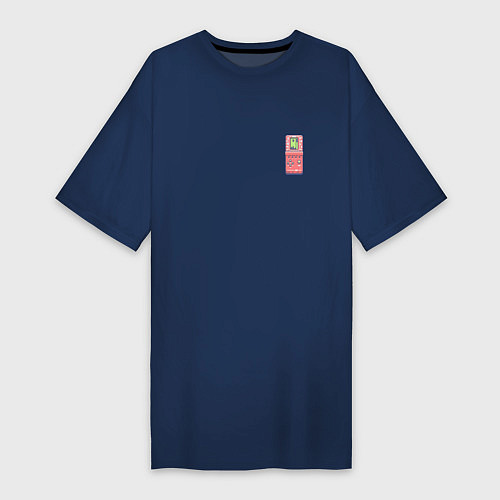 Женская футболка-платье Игровая приставка Тетрис - мини / Тёмно-синий – фото 1