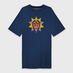 Футболка женская-платье ВЧК КГБ, цвет: тёмно-синий