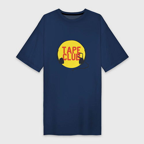 Женская футболка-платье Tape club / Тёмно-синий – фото 1