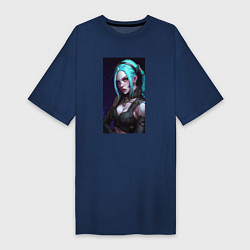Женская футболка-платье Fantasy Jinx Arcane League of Legends