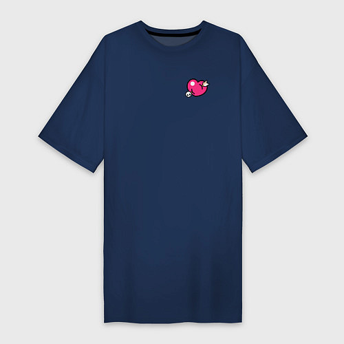 Женская футболка-платье Стрела в сердце Спрей Бравл старс / Тёмно-синий – фото 1