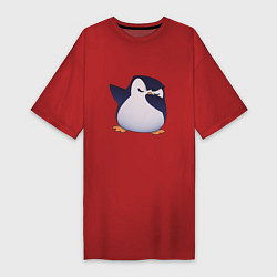 Женская футболка-платье Пингвин в танце