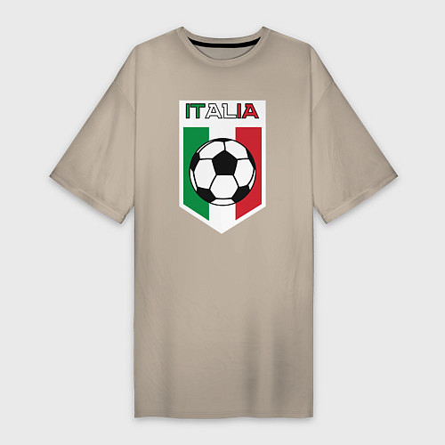 Женская футболка-платье Футбол Италии / Миндальный – фото 1
