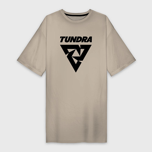 Женская футболка-платье Tundra esports logo / Миндальный – фото 1