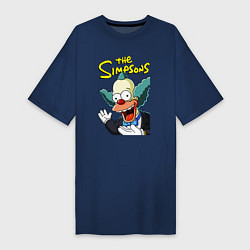 Футболка женская-платье Krusty the clown, цвет: тёмно-синий