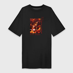 Женская футболка-платье Клинок, рассекающий демонов: Кёджуро Ренгоку