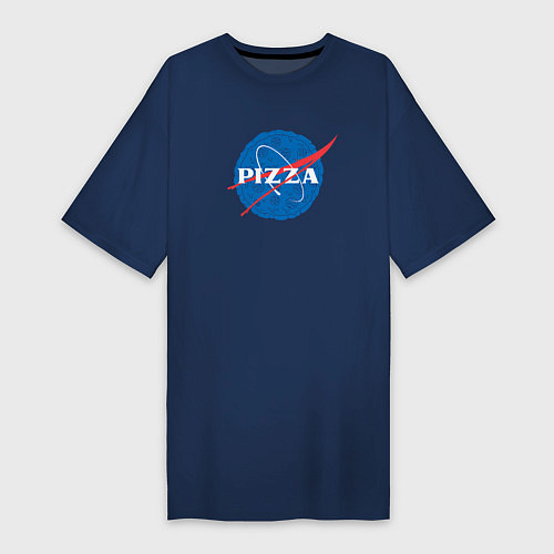 Женская футболка-платье Pizza / Тёмно-синий – фото 1