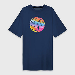 Футболка женская-платье Ball color, цвет: тёмно-синий